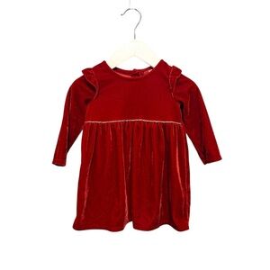 ⭐️ 5/$30 Baby B’Gosh Kids Velour Christmas Dress size 12 Months